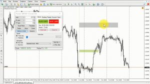 Индикатор маржинальных зон MkzNkzDkz_T в тестере Forex Simulator