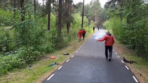Тренировки полевских лыжников в летнее время
