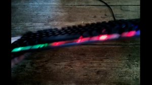 Rii RK100+ 7 Color Rainbow LED Backlit USB Wired Gaming Keyboard