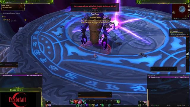 Demon Hunter Havoc DPS Mage Tower Challenge Blasphemy Nightfall WoW