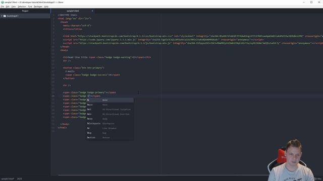 Bootstrap 4.1 - Badges use it to show notifications, info our counter смотреть онлайн