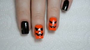 Маникюр на Хэллоуин (рисунки на ногтях) | Halloween Pumpkins Nail Art