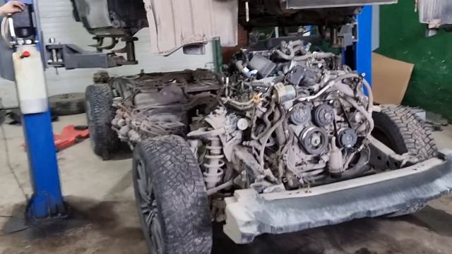 Снятие кузова Лексус LX 570_Замена трубок гидроподвески 1 часть