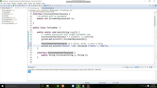 Lambda Expression in Java 8 with multiple parameters part 3