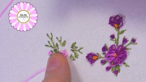 mini Embroidery:  loop flower | Brazilian new easy design