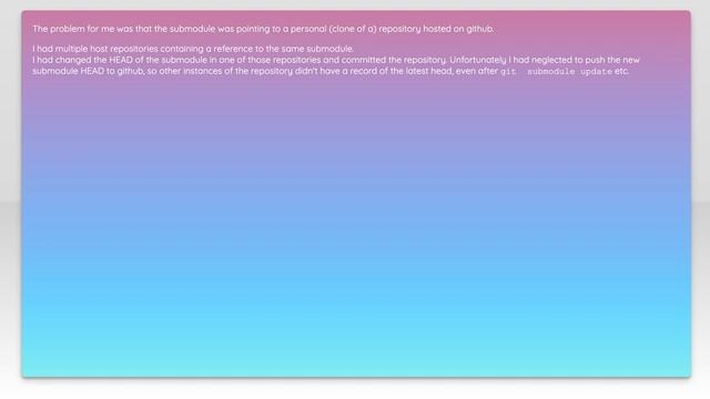 Why does git fail to fetch specific valid submodule for a given commit and how to fix it? смотреть онлайн