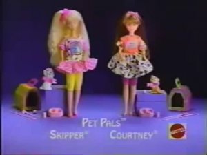1992  Реклама сестры Барби Маттел Скиппер Питомцы Pet Pals Skipper