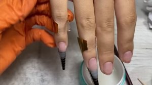 Наращивание гелем на формы / стандартное наращивание / замес геля / опил ногтей / дизайн