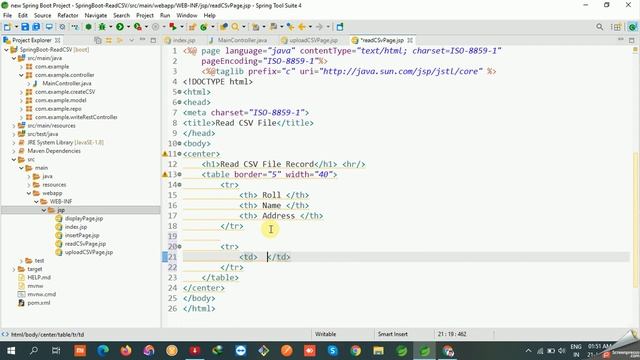 Spring Boot using OpenCSV (Read Operations) [Hindi] #31