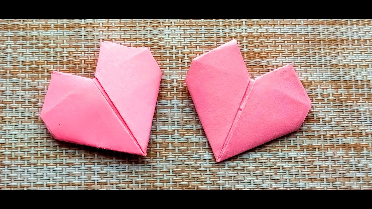 Сердце из бумаги. Как сделать сердечко оригами