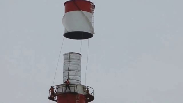 Монтаж дымовой трубы. смотреть онлайн