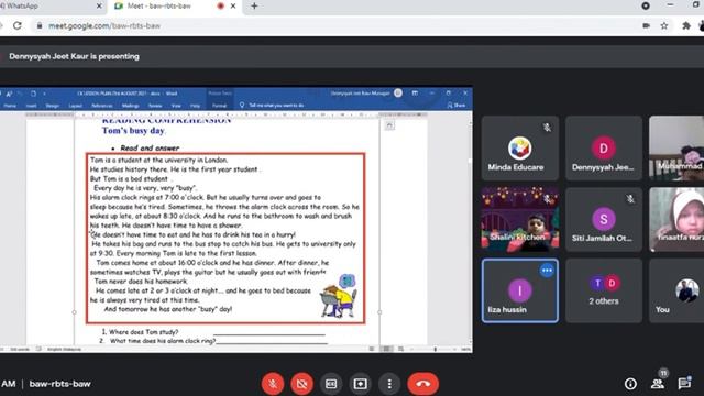 Class Highlights of Pre A1 Cambridge Kids (CEFR A1) : Reading Comprehension (Tom's busy day) смотреть онлайн
