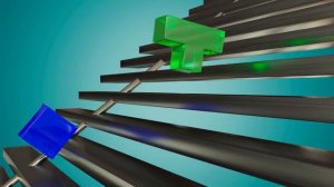 Tetris Gummy Slice and Race Softbody Simulation ASMR _ 3D4FUN