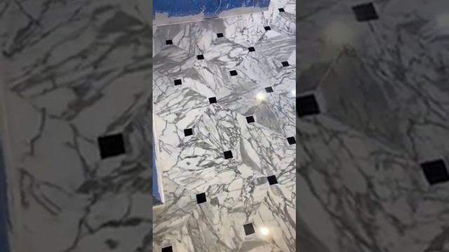 Полировка пола. Пол из мрамора Калакатта и Неро Маркино?