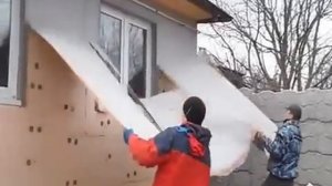 утепление дома пенопластом  Короед ОТПАДАЕТ