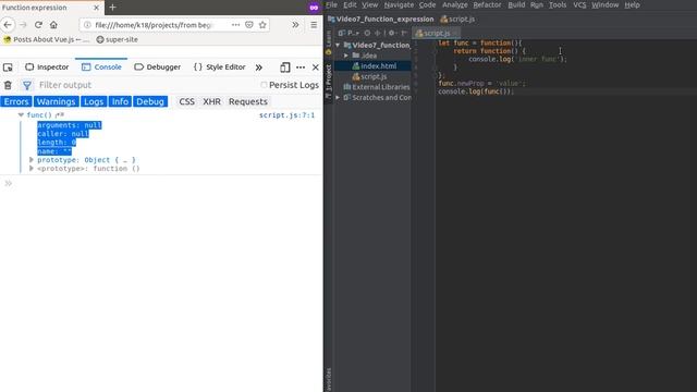 JavaScript #6 Function expression