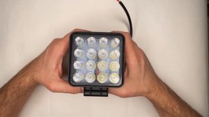 Распаковка: LED фара 48 Ватт с широким лучом