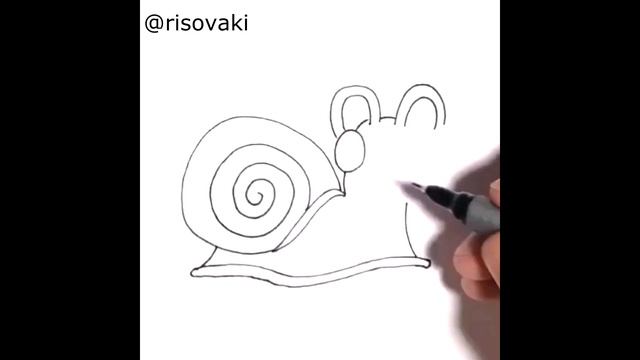 Как нарисовать // Улиточка Марго // Урок-стишок