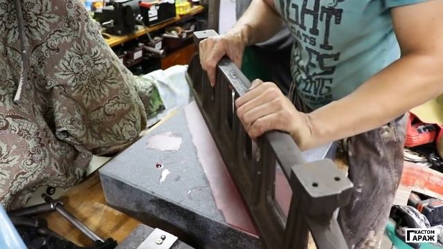 1А616 выставление станка и начало ремонта инструмента для выравнивания станины