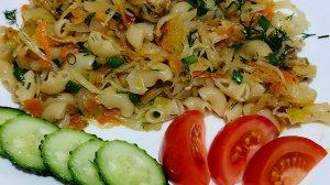 ЛЮБИМОЕ БЛЮДО МУЖА НА КАЖДЫЙ ДЕНЬ! Макароны с Капустой и Мясом