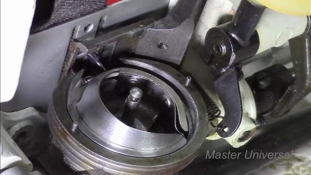 Чайка 142 М. Регулировка зубьев, челнока и другие подробности. Видео № 321. смотреть онлайн