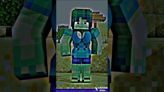 zombie girl poo in ocean -minecraft animation #shorts