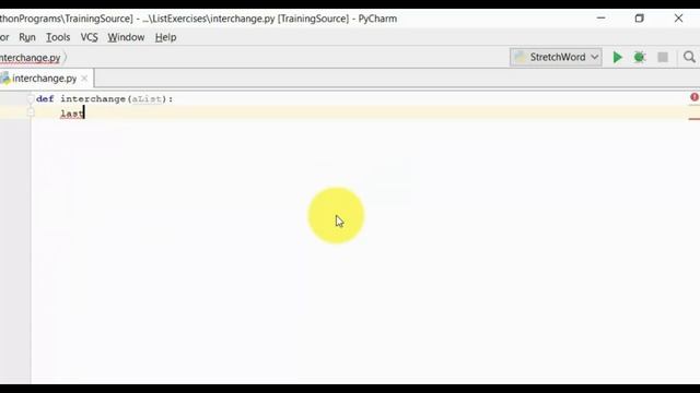 #12 Interchange First and Last Elements || Python Programs In Tamil