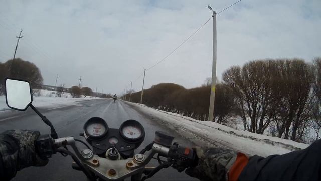 Часть1. Зимняя покатуха на мопеде Ямасаки, мотоцикле Kayo. The first ride on bikes in winter 2020. смотреть онлайн