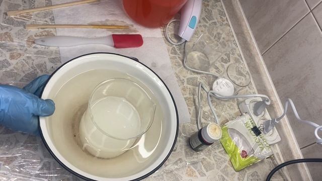 Хозяйственное мыло на свином жире и маслах + Сода и соль|Простой рецепт для новичков.  #смалец #жир
