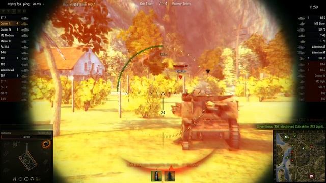 WOT: Hills - A10 Cruiser Mk. II - 4 frags смотреть онлайн