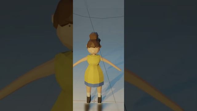 Original Character Made in Blender Low Poly 3D Character Fully Rigged