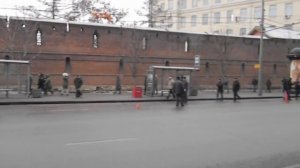 Колонна ОМОНа на Старой Площади 10 декабря 2012 года