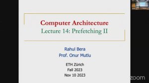 Computer Architecture - Lecture 14: Prefetching II (Fall 2023)