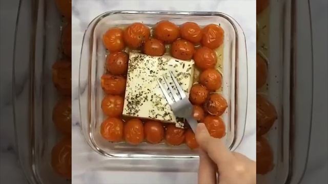 Паста с брынзой и помидорами
