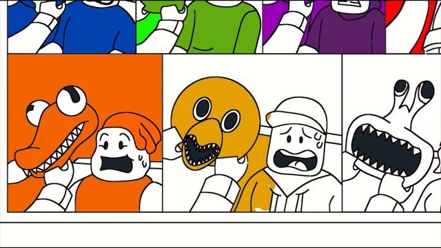 Roblox Rainbow Friends Coloring|Раскраска Радужные друзья Roblox|레인보우 프렌즈 컬러링|BEAUZ&Heleen - Alone