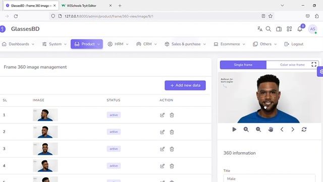 Eye glass frame 360 view — Laravel and React JS смотреть онлайн