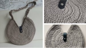 Круглая сумка крючком из шнура. Подробный мастер-класс