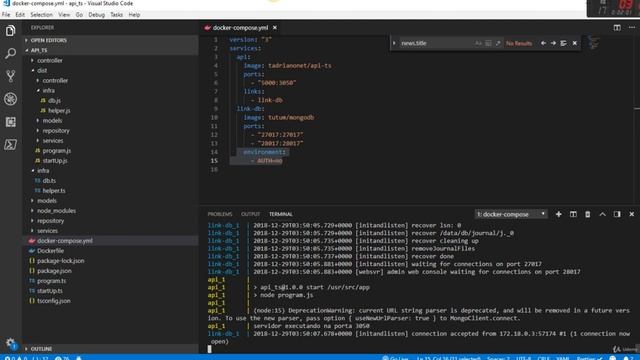 Subindo a API com o Docker compose смотреть онлайн