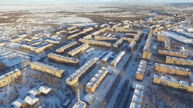 Республика Коми . Инта с высоты смотреть онлайн