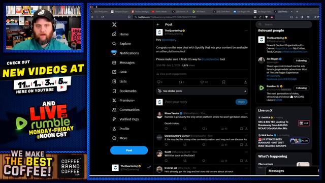 Joe Rogan DROPS Spotify Exclusivity! This Is HUGE For New Tech & Free Speech! Powerful JRE Is Free смотреть онлайн