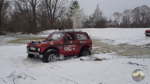 Покатушки на Уазах и Нивах через овраги, броды и глубокий снег/Уаз на белках