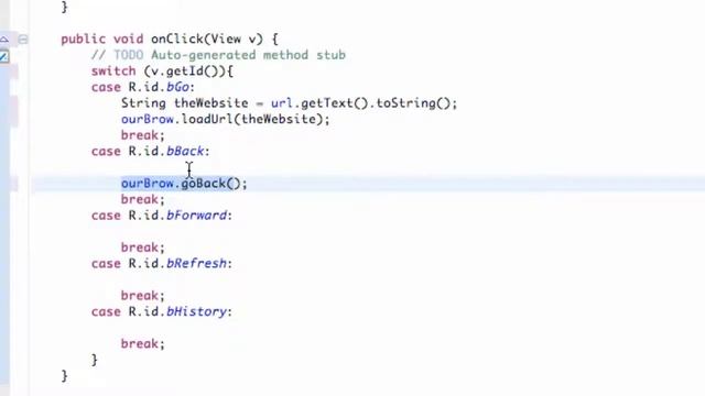 Android Developing Applications Tutorial   90   WebView navigation methods