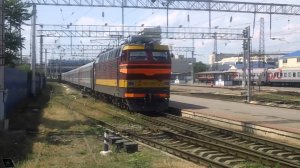 Отправление ЧС4Т-498 с поездом №140 Новосибирск - Адлер