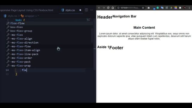 Responsive Page Layout Using CSS Flexbox