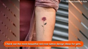 30+ Simple & Cute Red Rose Tattoos For Girls | Red Rose Tattoos For Girls | Womens Tattoos!