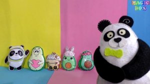 Антистресс челлендж с загадками для панды Сквиши авокадо