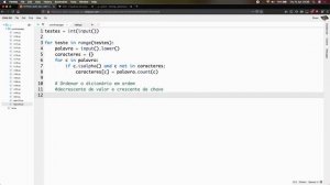 uri1255 - Frequência de Letras - URI Online Judge - Python 3