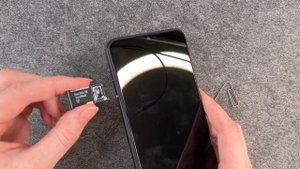 Xiaomi Poco M5- How to insert a micro-SD card • ? • ? • ? • Tutorial