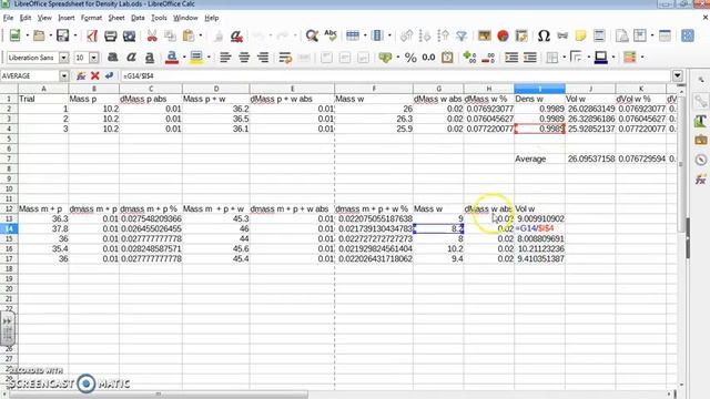 Density of Metal Calcs Libre Office смотреть онлайн