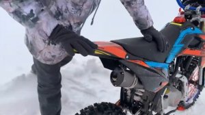 кайо ево 125/ kayo evo |Снимали зимний обзор на питбайк!! Грели руки об двигатель:)